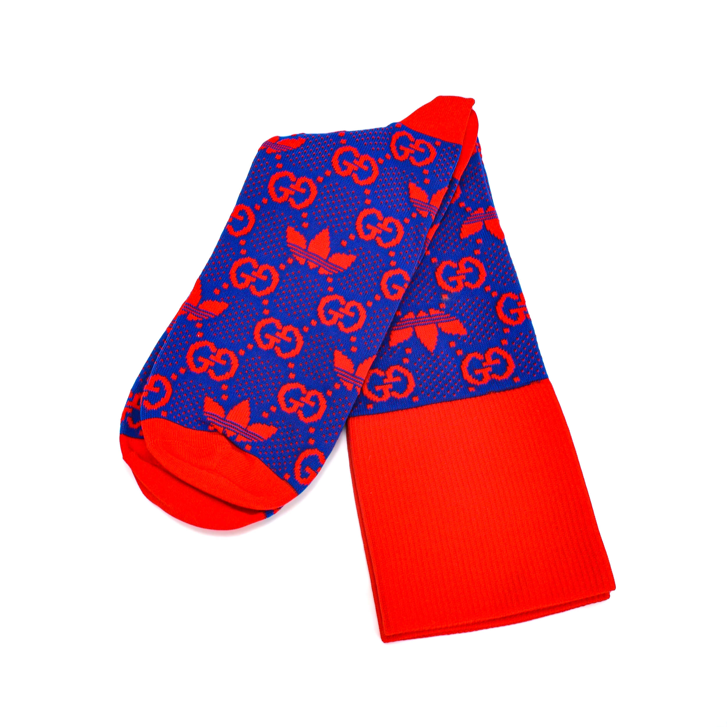 Gucci - Red&Navy Cotton Ankle Socks